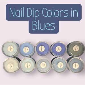 Nail Dip Powder Set in Blue Shades